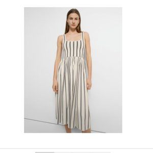 NWT Theory Sleeveless Dress In Striped Stretch Knit $495.00 Size P